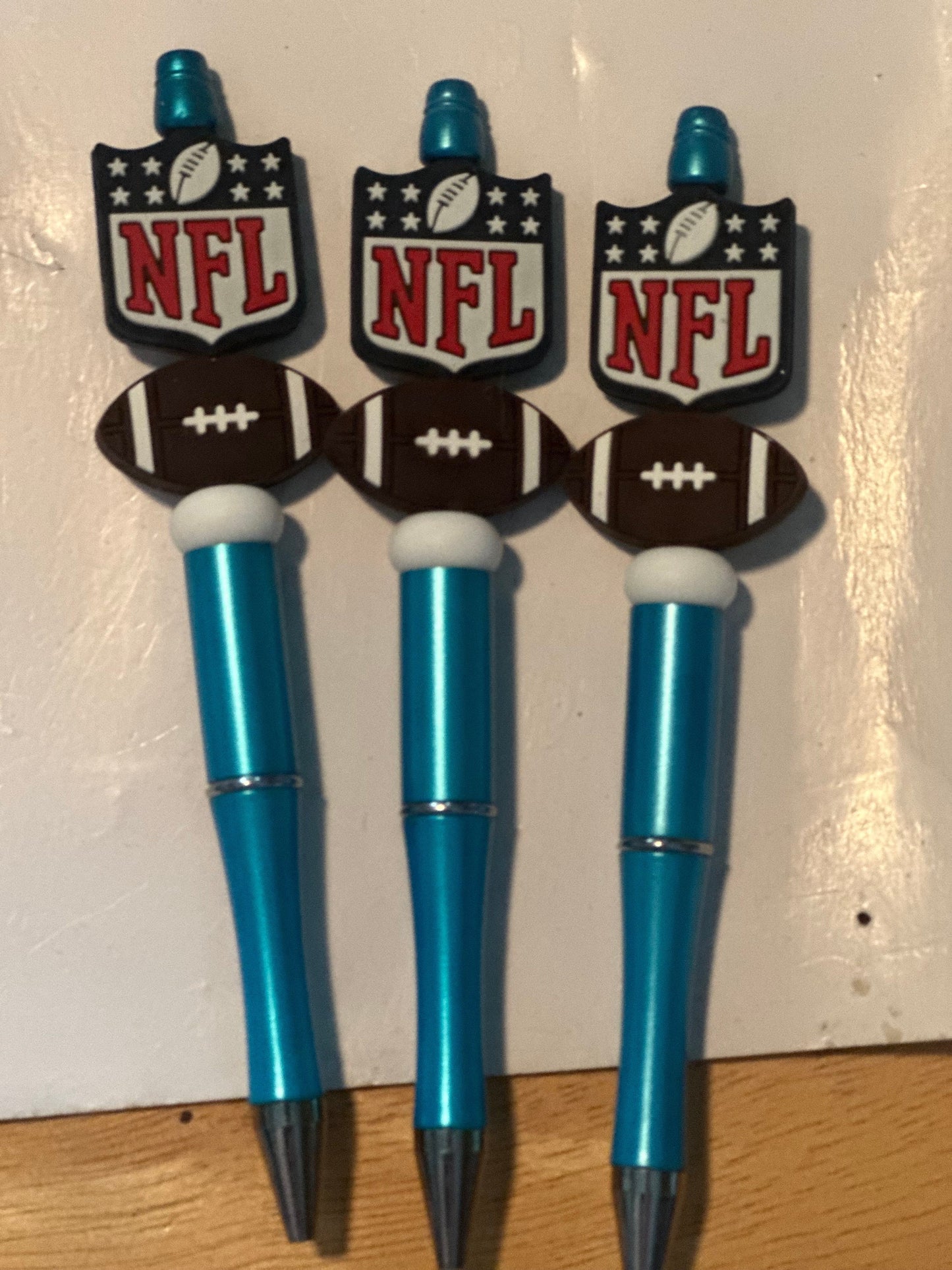 NFL beaded pen, Sports pens, journal pens,