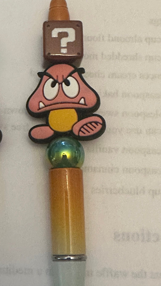 Mushroom from Mario Pen , Super Mario, Mario gift, Nintendo Gift, School Pens