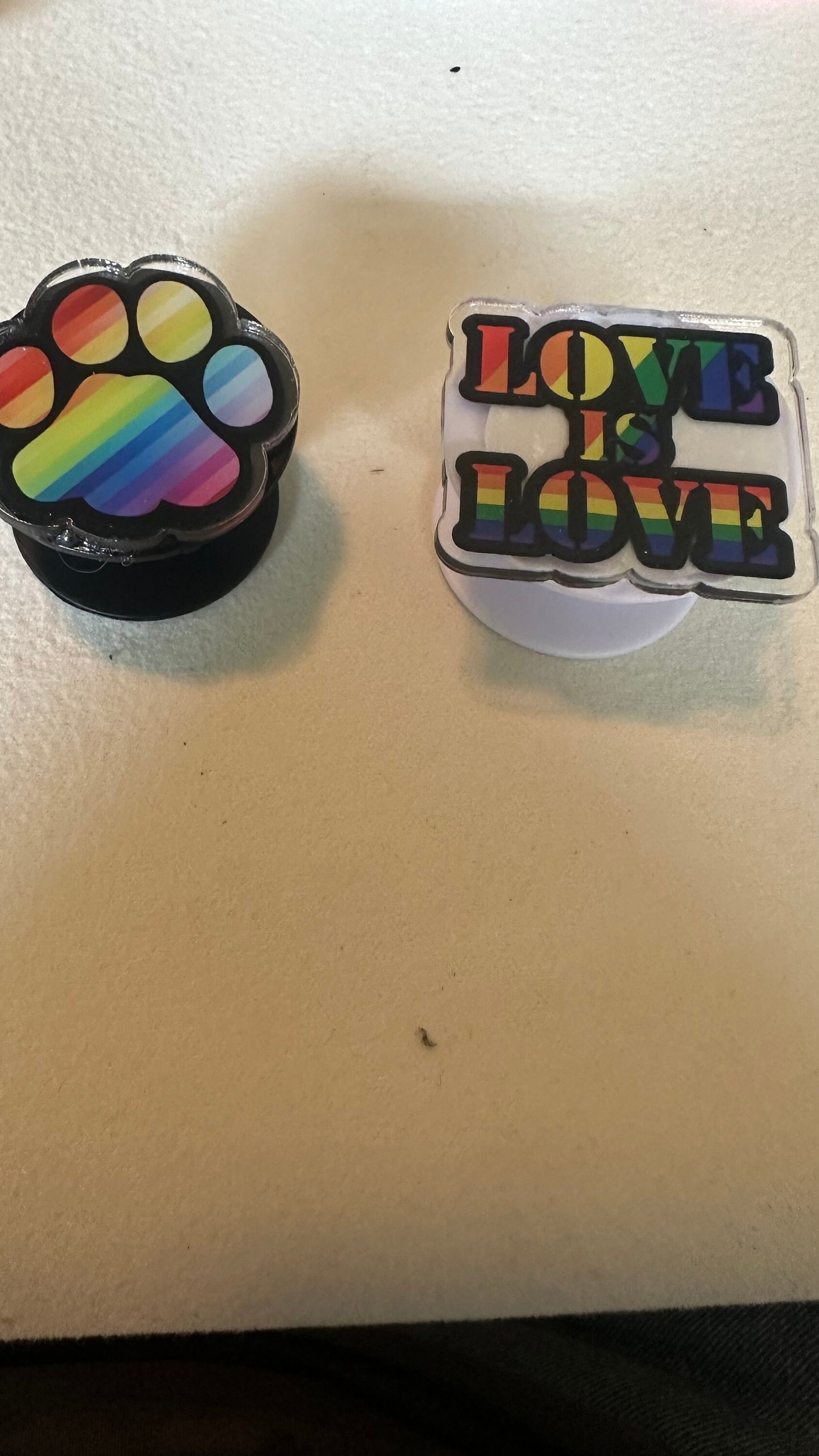 Pride Rainbow phone grips, cute lgbtq phone grip, phone holder, phone grip