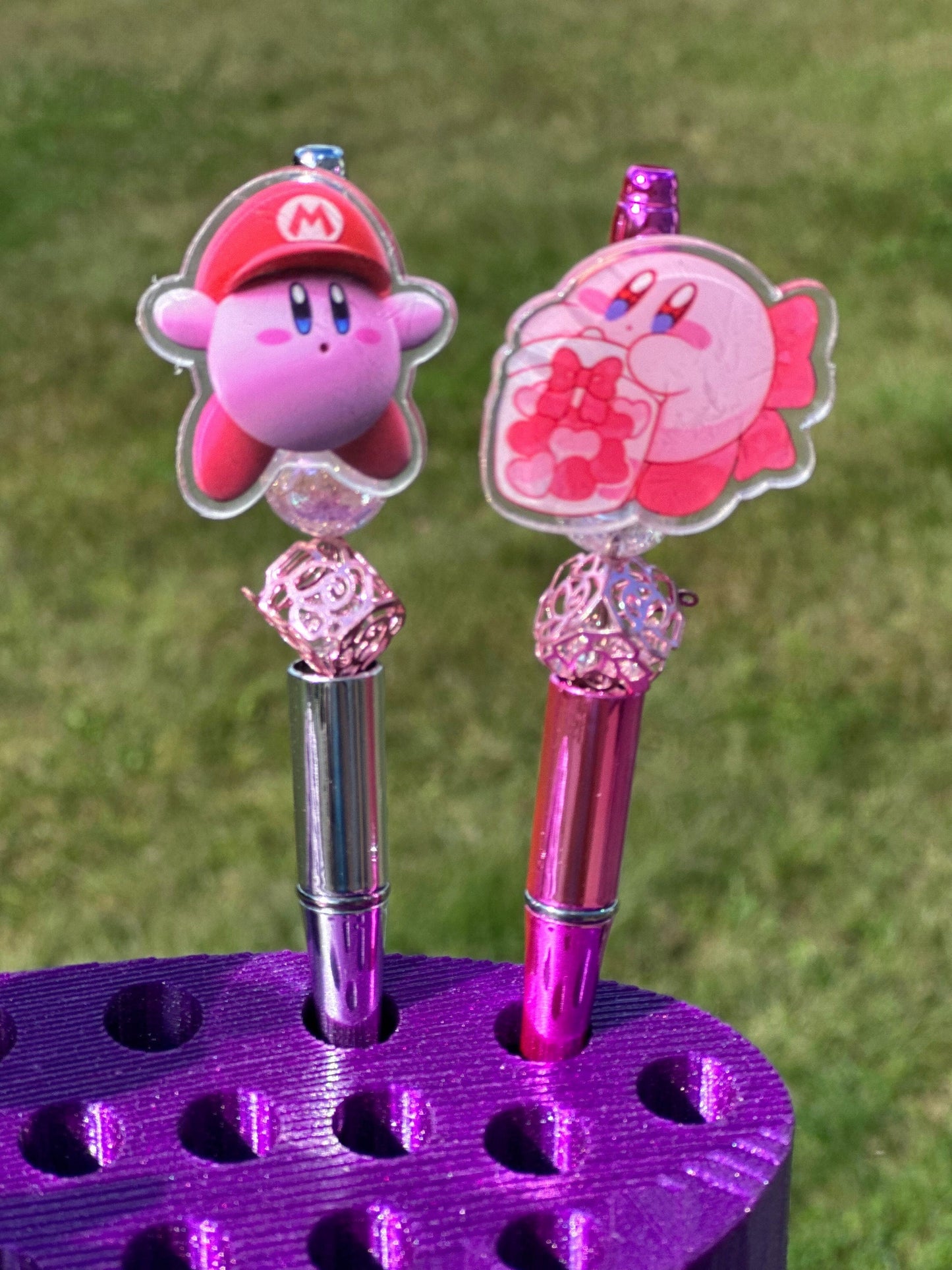 Kirby Mario beaded pen, gift, cute pens, journal pens.