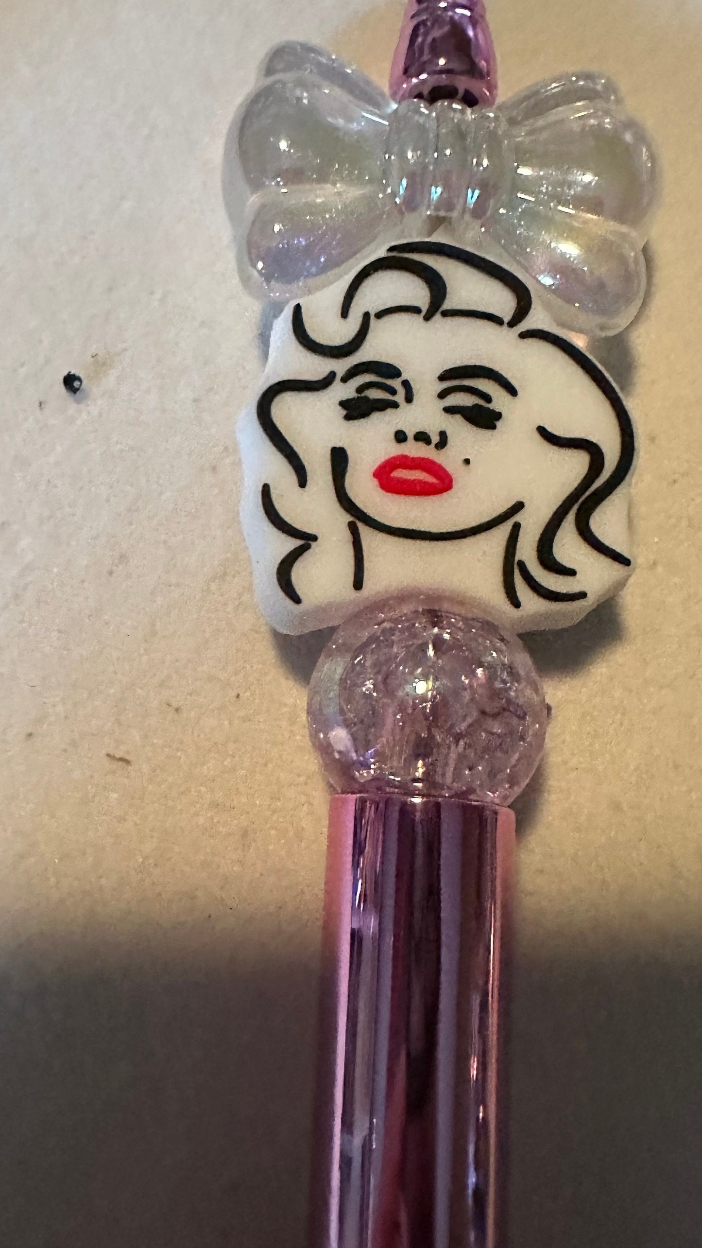 Marilyn Monroe beaded pen. Journal pens, Iconic Pens