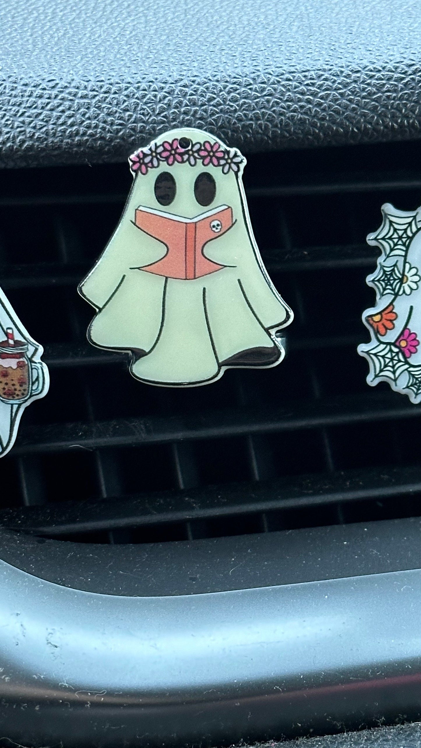 Spooky ghost Car accessories/ Car Vent Clip Charms / Trendy Car Accessories