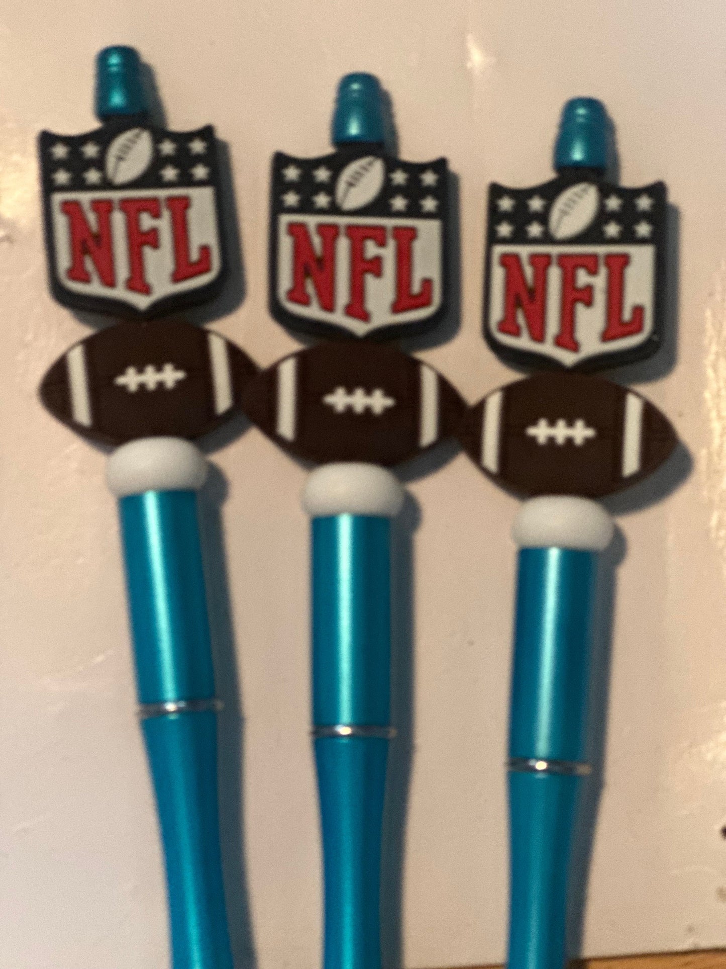 NFL beaded pen, Sports pens, journal pens,