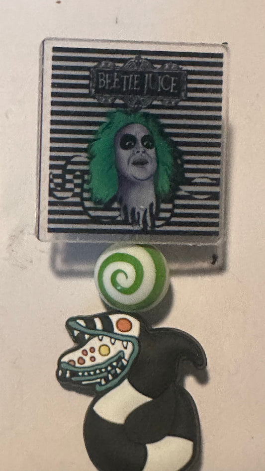 Beetlejuice retractable badge reel. Nurses, teachers, anyone who wears a badge!