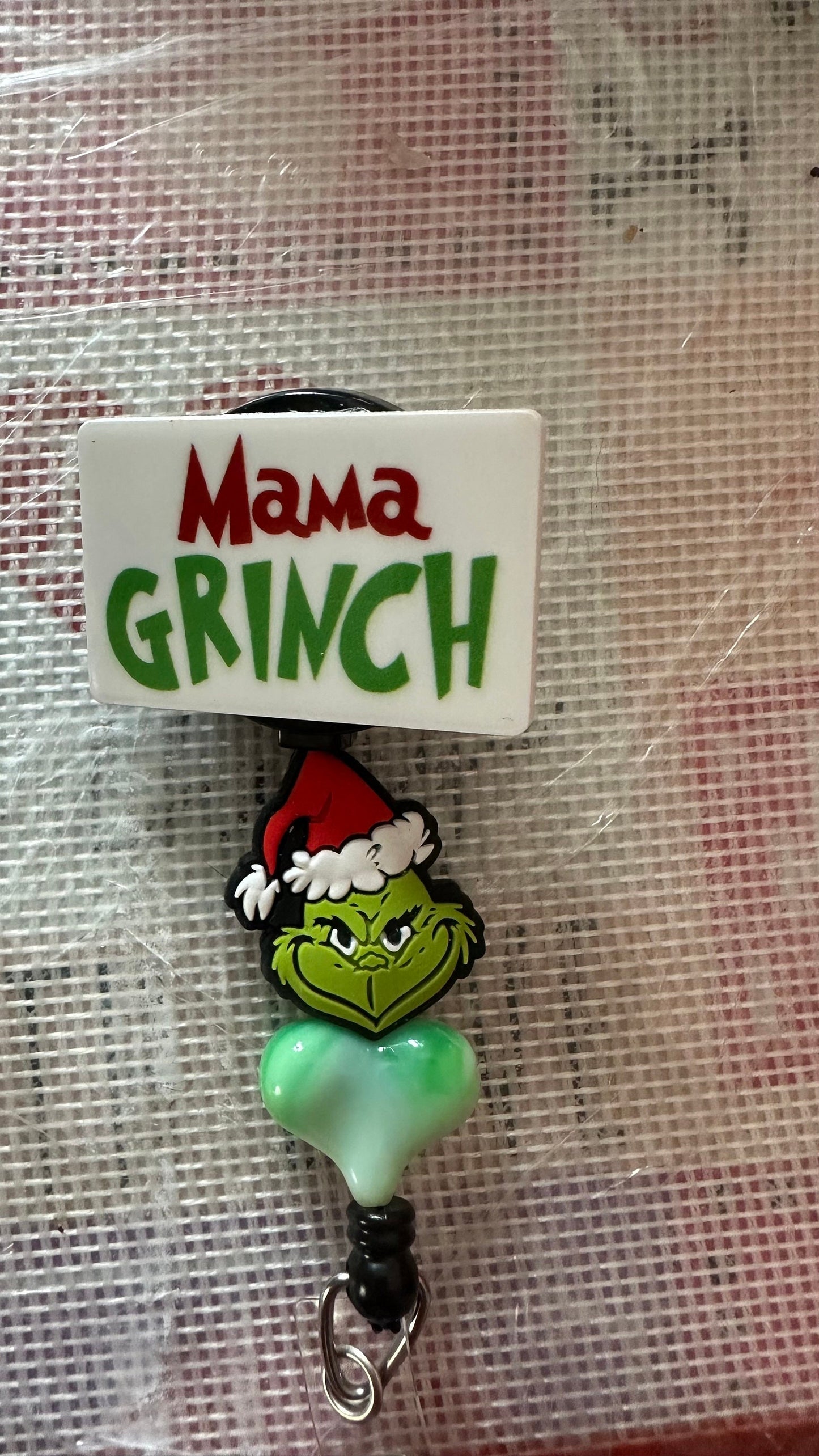 Mama Grinch, Santa Greenie Badge Reel, Mean One Badge Reel, Christmas Badge Reel, Retractable, Badge Reel Nurse, Holiday Badge Reel