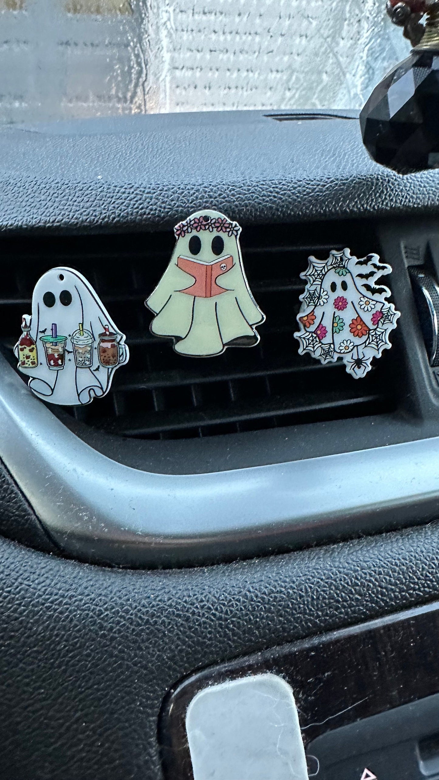 Spooky ghost Car accessories/ Car Vent Clip Charms / Trendy Car Accessories