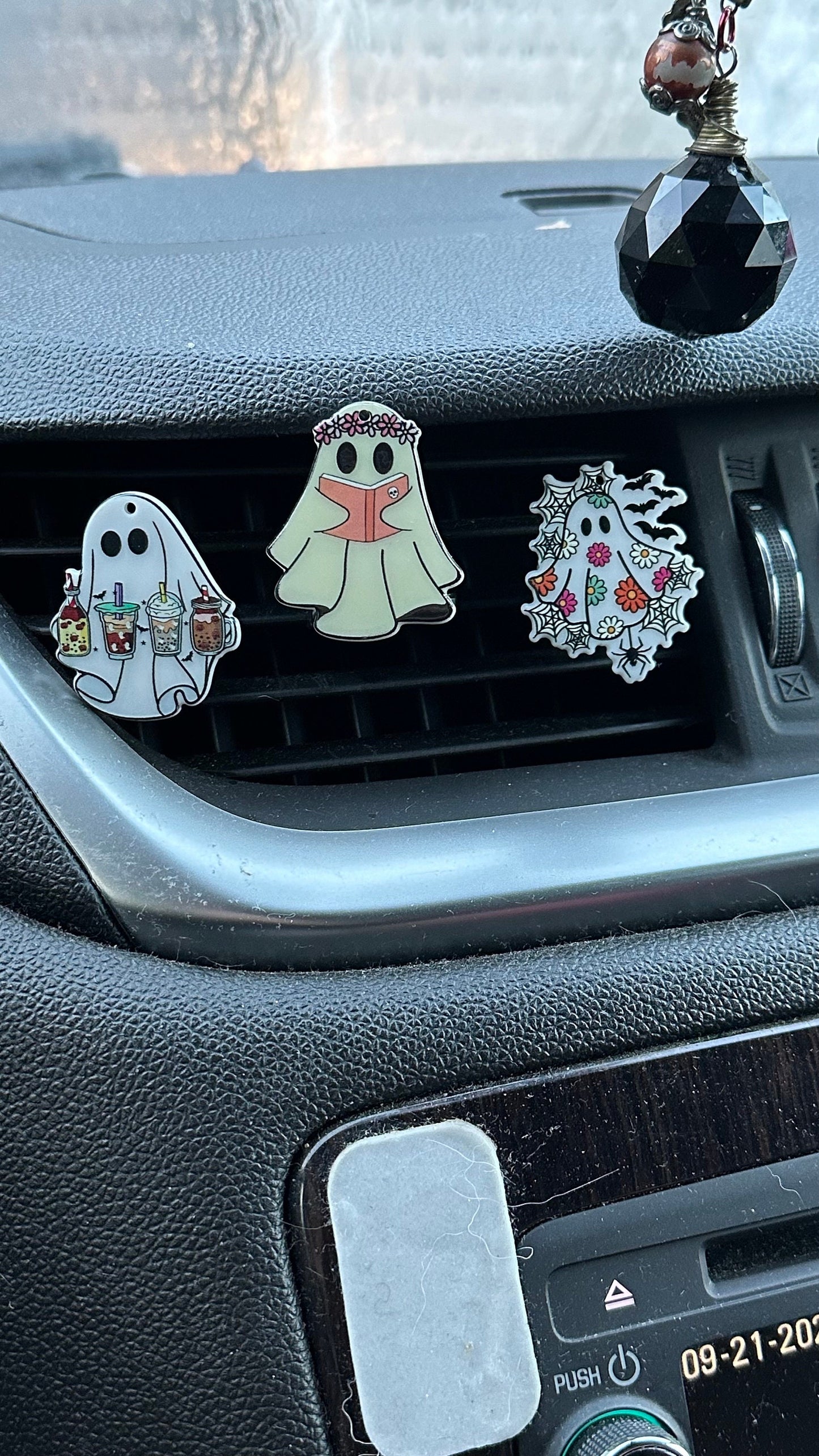 Spooky ghost Car accessories/ Car Vent Clip Charms / Trendy Car Accessories