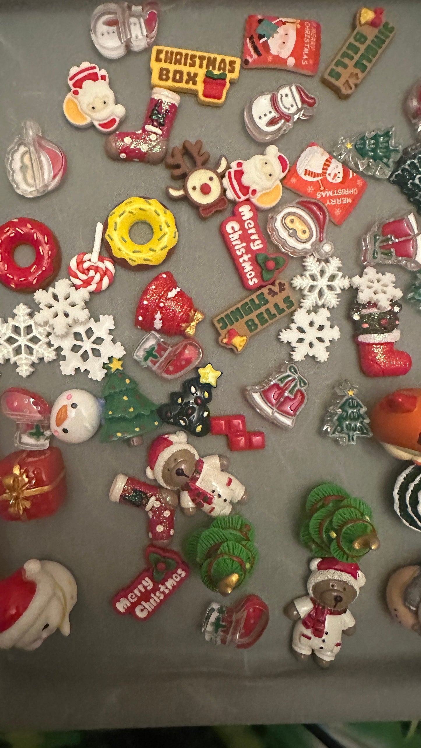 Holiday Acrylic Charms, two sided image, Use for many DIY projects!