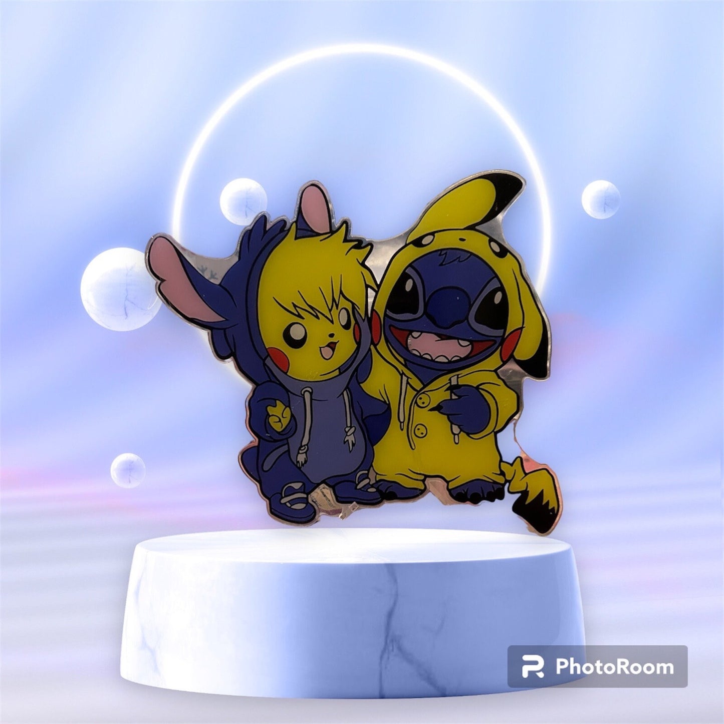 Stitch and Pikachu 20 CM Acrylic figure - Wall Decoration - Counter decoration - Window Decoration