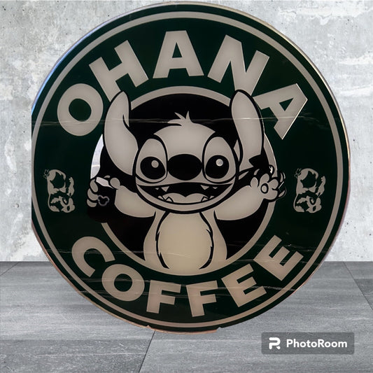 Stitch Ohana Starbucks 20 CM Acrylic figure - Wall Decoration - Counter decoration - Window Decoration