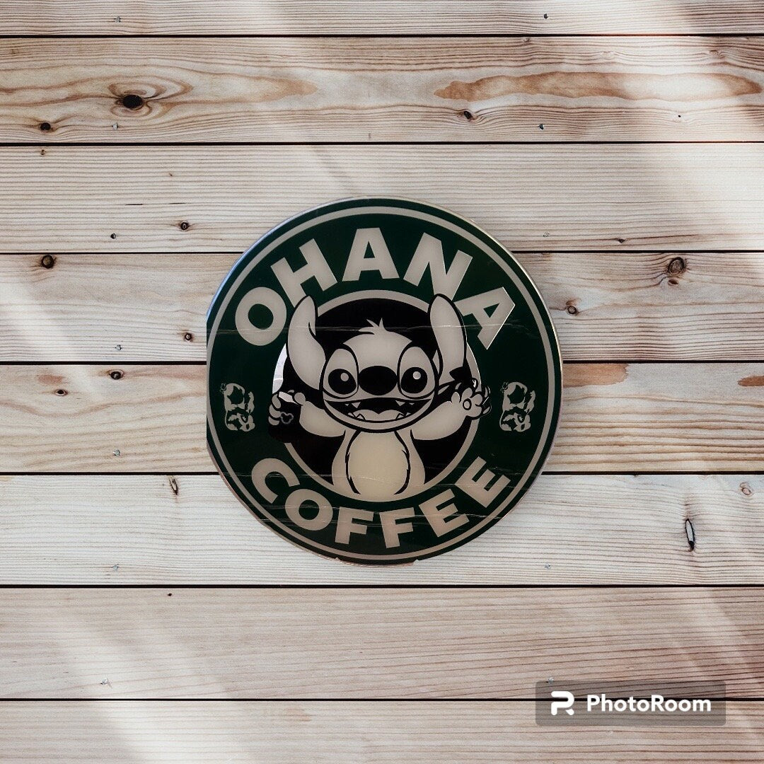 Stitch Ohana Starbucks 20 CM Acrylic figure - Wall Decoration - Counter decoration - Window Decoration