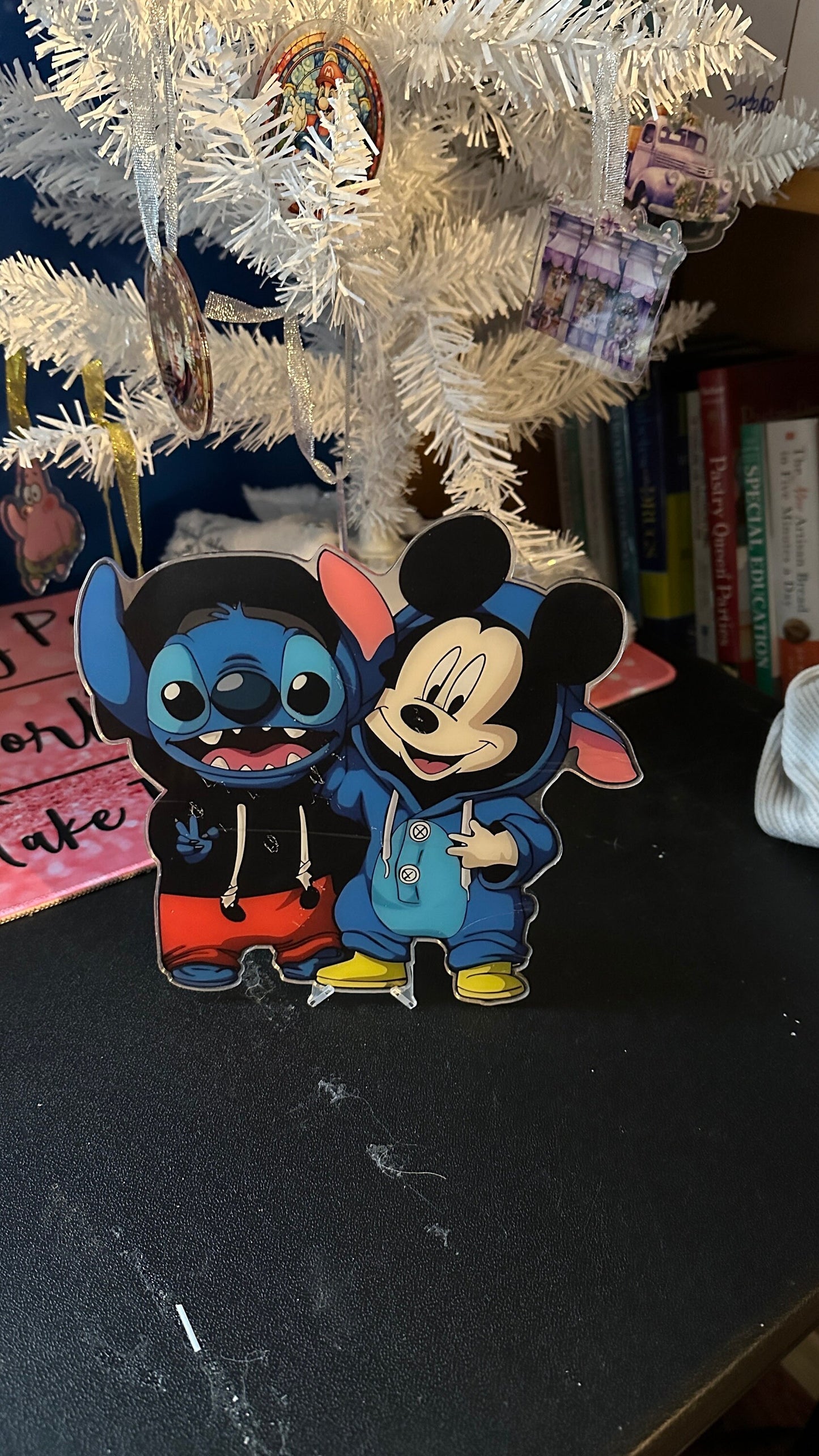 Stitch and Mickey Mouse 20 CM Acrylic figure - Wall Decoration - Counter decoration - Window Decoration