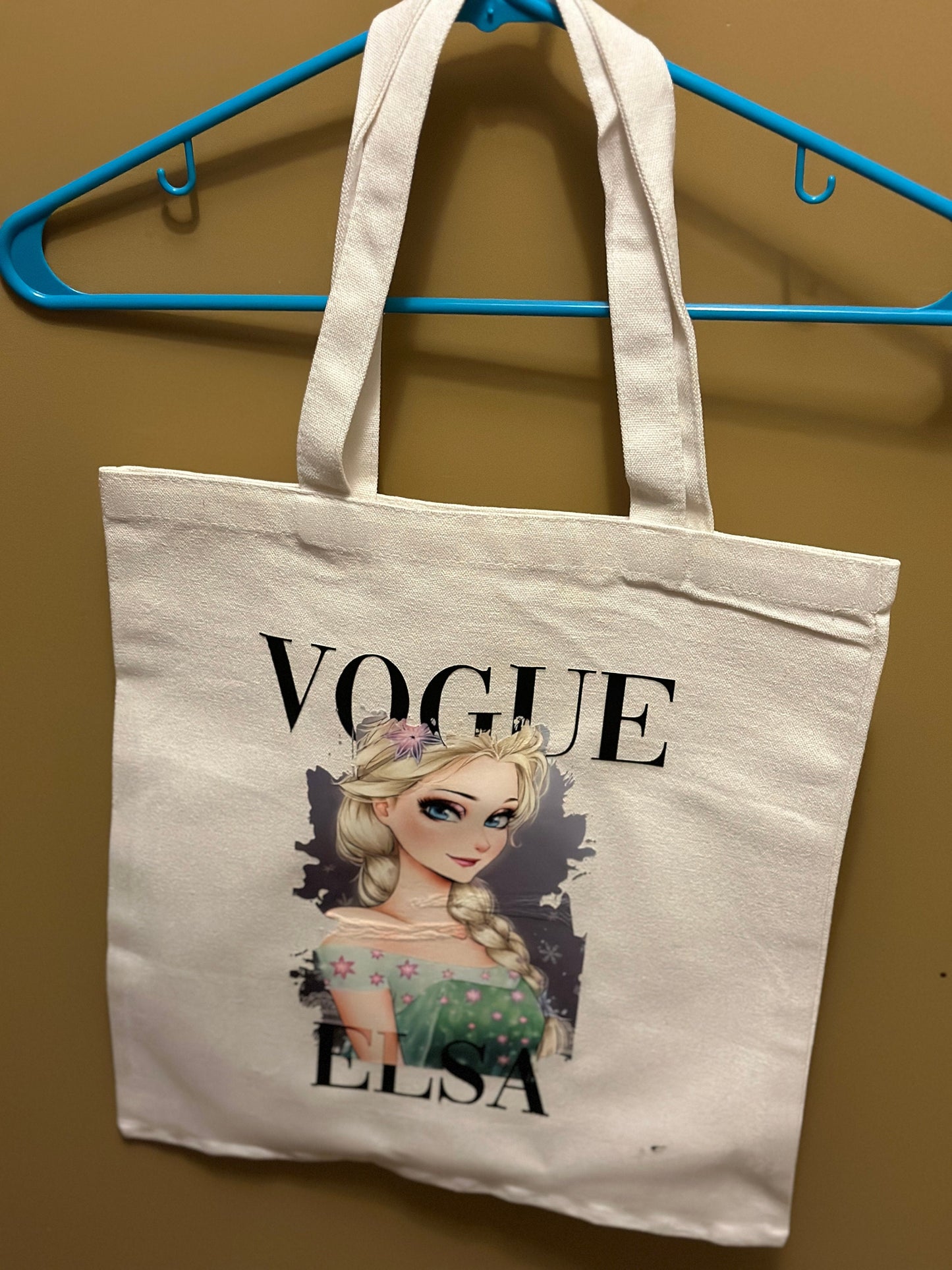 Custom Vogue Elsa Totebag, Disney tote bag