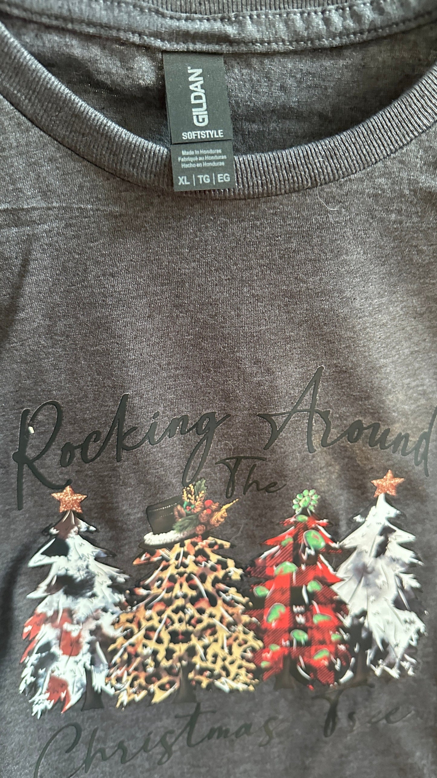 Rocking Around The Christmas Tree shirt | Leopard Christmas Western Shirt, Cowboy Christmas Shirt, Women's Christmas Shirts