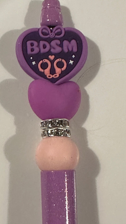 BDSM Beaded Pen, Handcuff Pen, Journal pens, funny pens