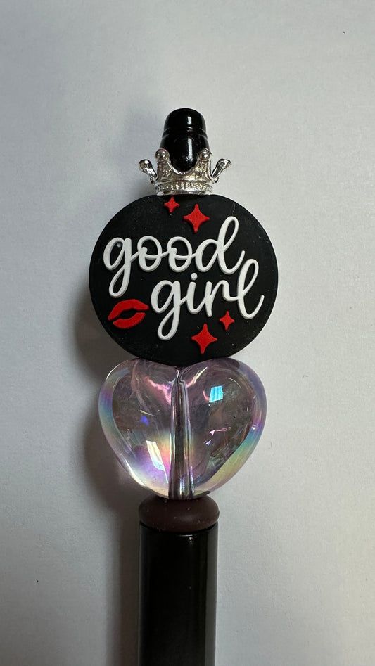 Good Girl Beaded Pen, Journal pens, funny pens