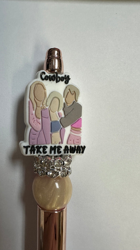 Dixie Chicks, Cowboy take me away beaded pen, Journal pens, funny pens