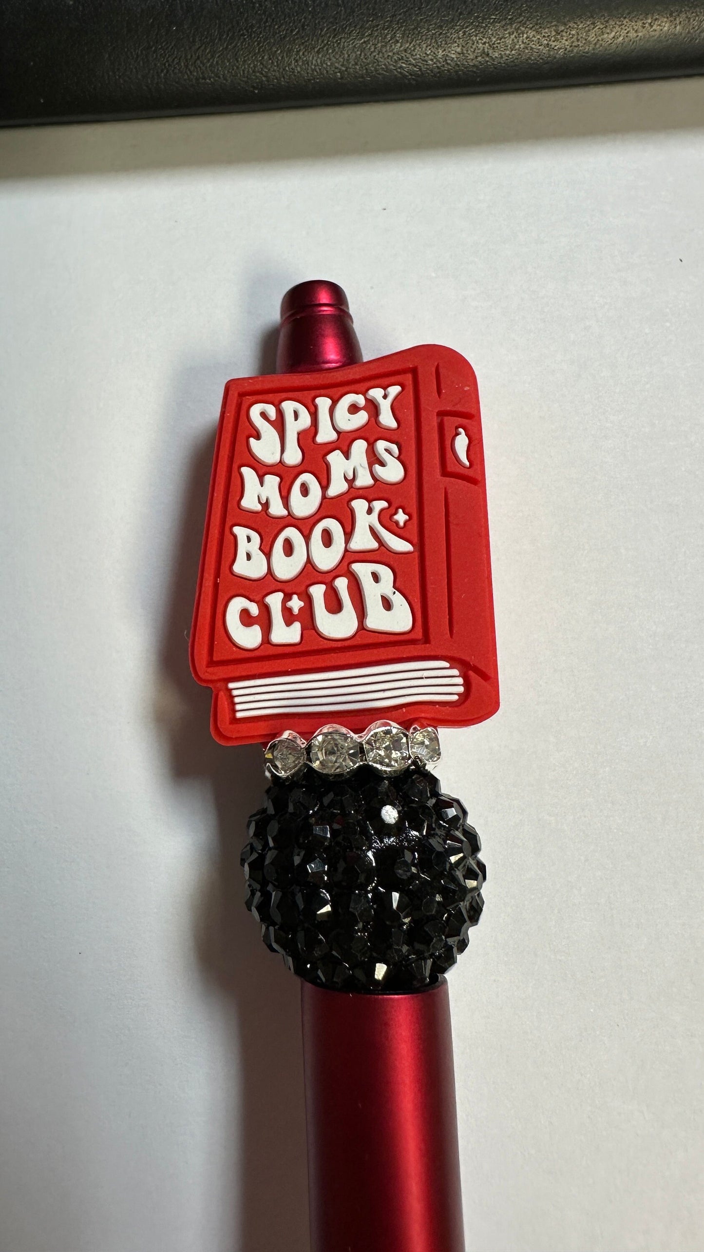 Spicy Mom Book Club beaded Pen, Journal pens, funny pens