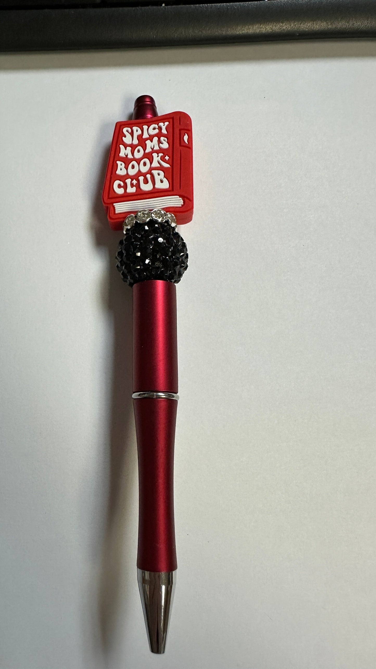 Spicy Mom Book Club beaded Pen, Journal pens, funny pens