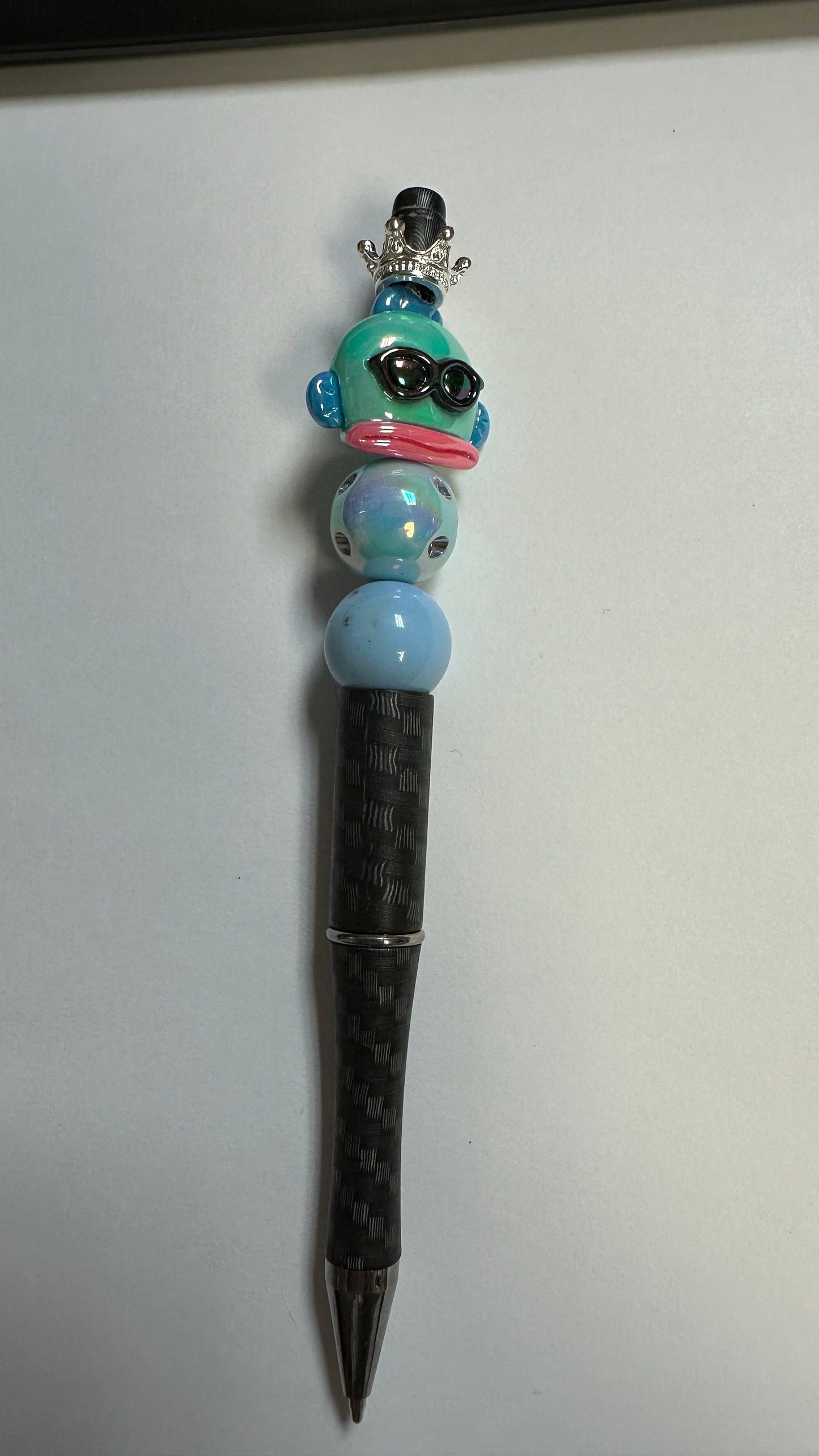 Hangyodon Blue Fish Sanrio Beaded Pen, Journal pens, funny pens