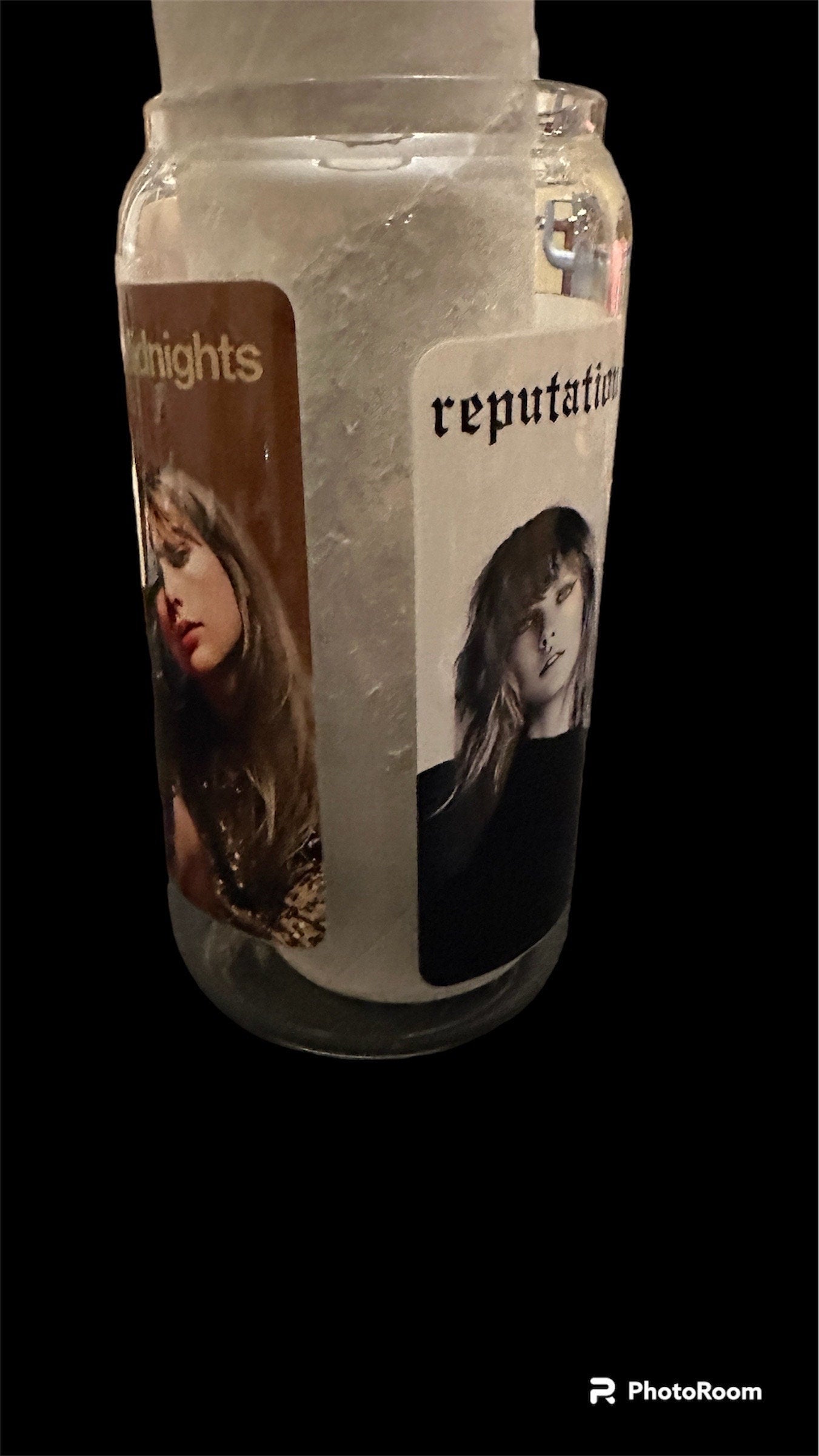 Personalized Taylor Glass Cup, Beer Can Glass with Lid & Straw, unique Can Glass, 16oz Glass Tumbler, Custom Tumbler, Aesthetic Glass