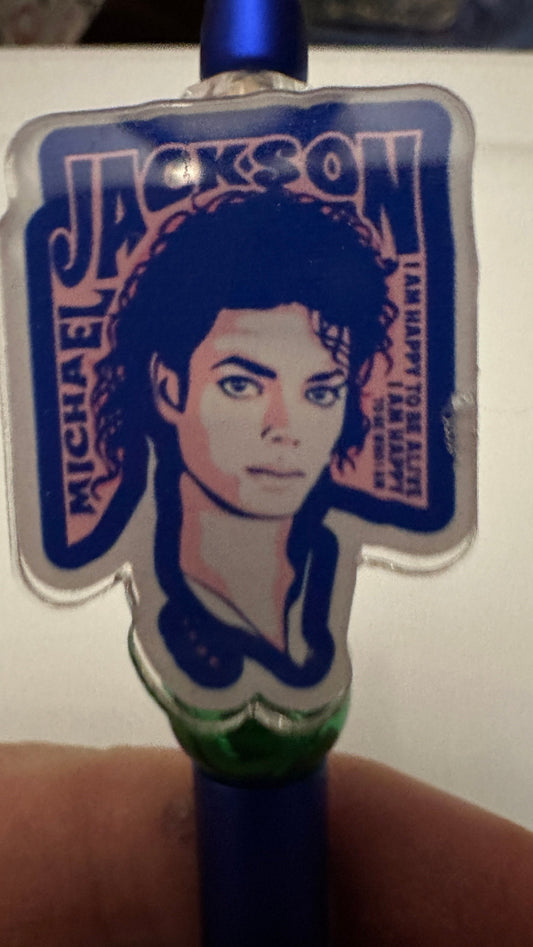 Michael Jackson beaded pen, journal pens.