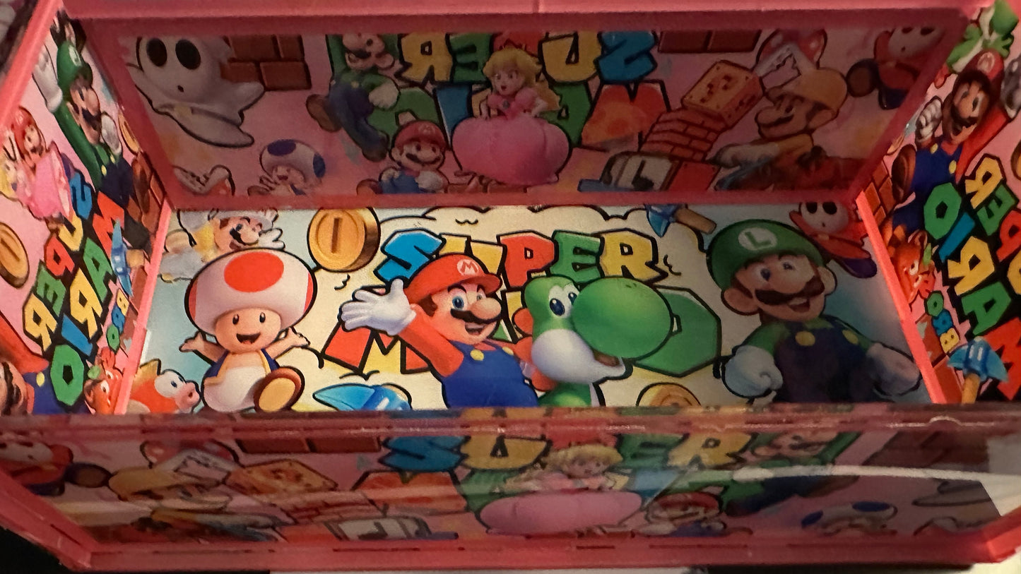 Super Mario Acrylic storage box and shaker!  Great gift!